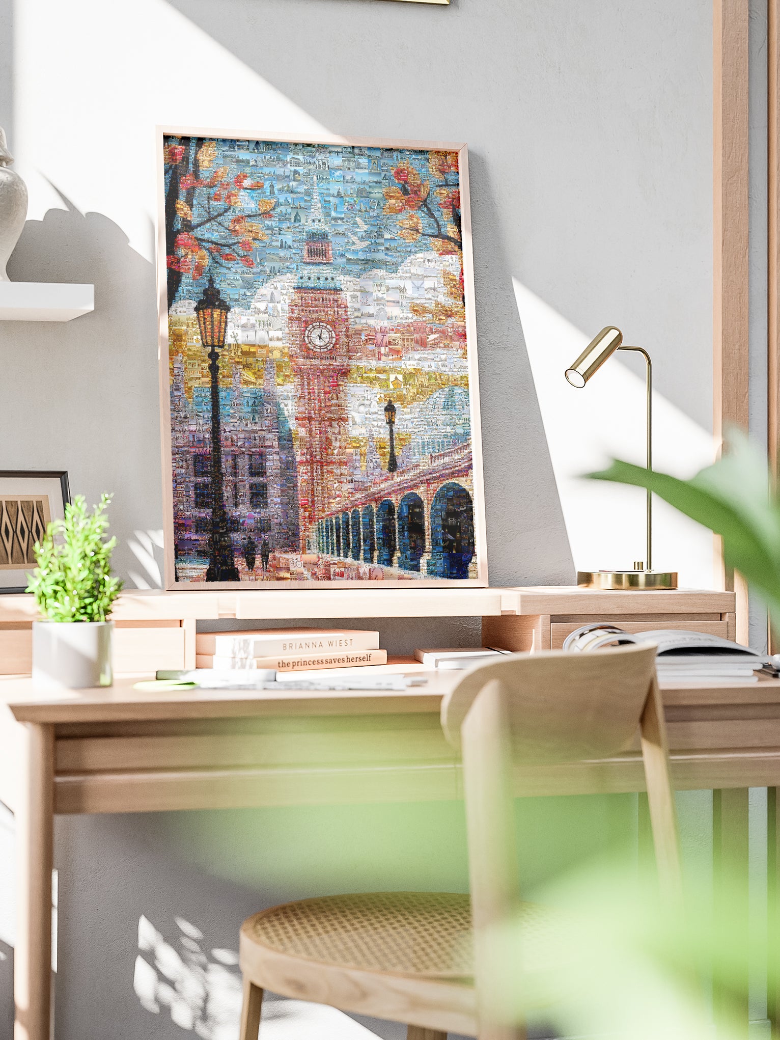 Stunning London Mosaic Artwork Featuring Iconic Big Ben and Historic Landmarks - Perfect Wall Decor AtelierMosaics