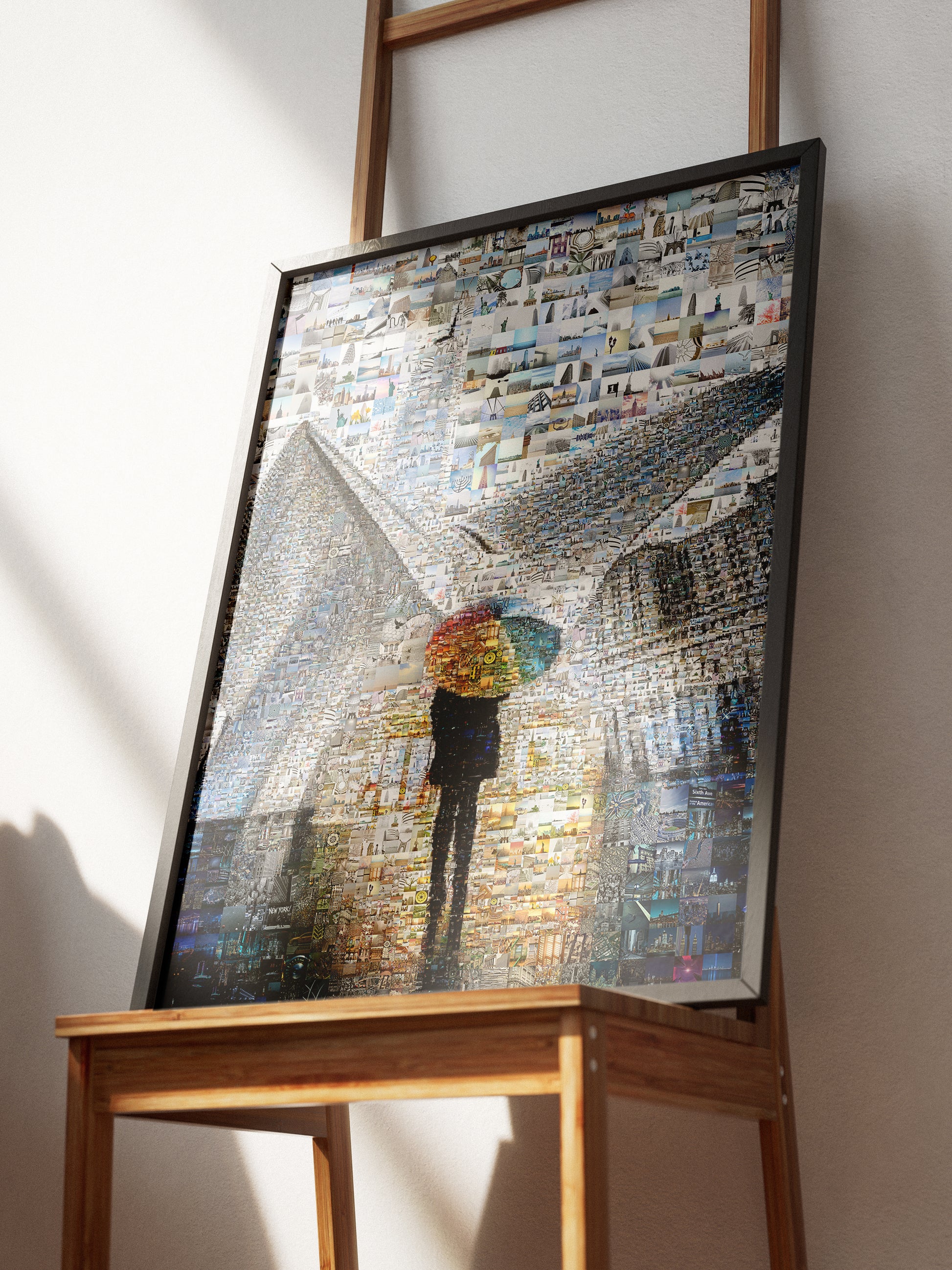 Stunning Mosaic Art Print Featuring Iconic Cityscapes and Figures - Perfect for Home or Office Décor AtelierMosaics