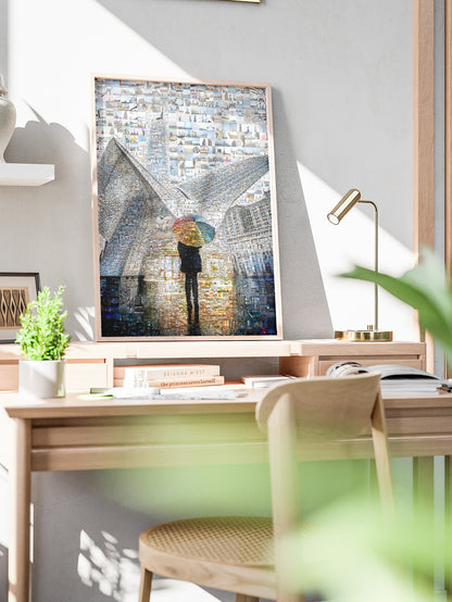 Stunning Mosaic Art Print Featuring Iconic Cityscapes and Figures - Perfect for Home or Office Décor AtelierMosaics