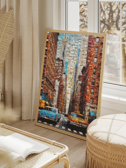 Stunning Cityscape Mosaic Artwork - Unique Urban Art Piece for Home Decor AtelierMosaics