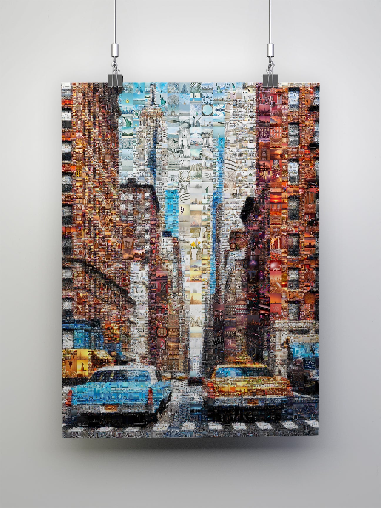 Stunning Cityscape Mosaic Artwork - Unique Urban Art Piece for Home Decor AtelierMosaics
