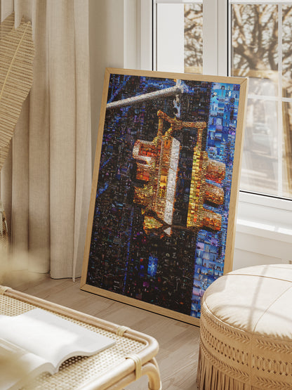 Stunning Mosaic Traffic Light Artwork - Unique Urban Art for Home Decor AtelierMosaics