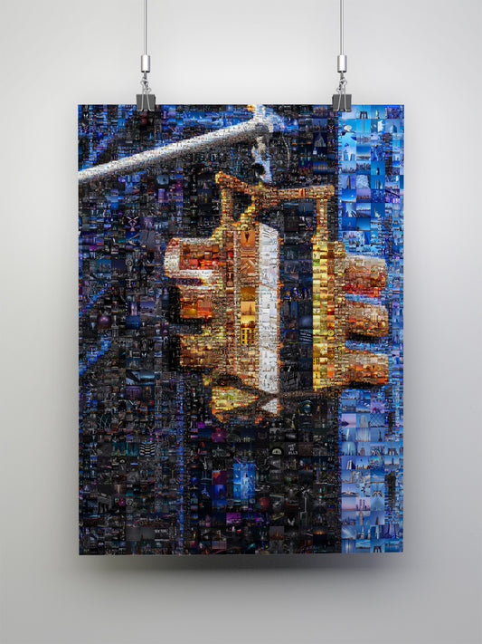 Stunning Mosaic Traffic Light Artwork - Unique Urban Art for Home Decor