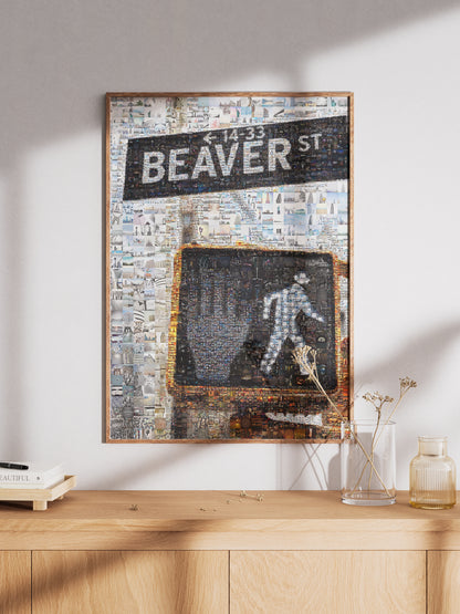 Stunning Beaver Street Mosaic Art - Unique Urban Decor for Home & Office AtelierMosaics
