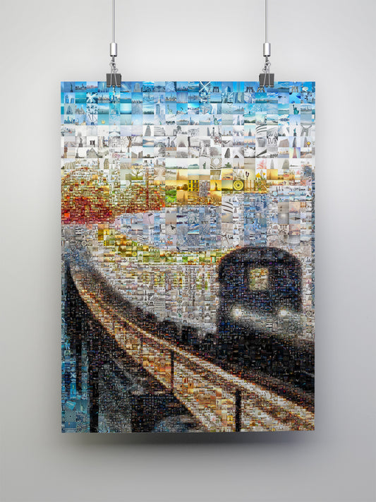 Stunning Mosaic Artwork of Iconic Landmarks & Cityscapes - Perfect for Home Decor
