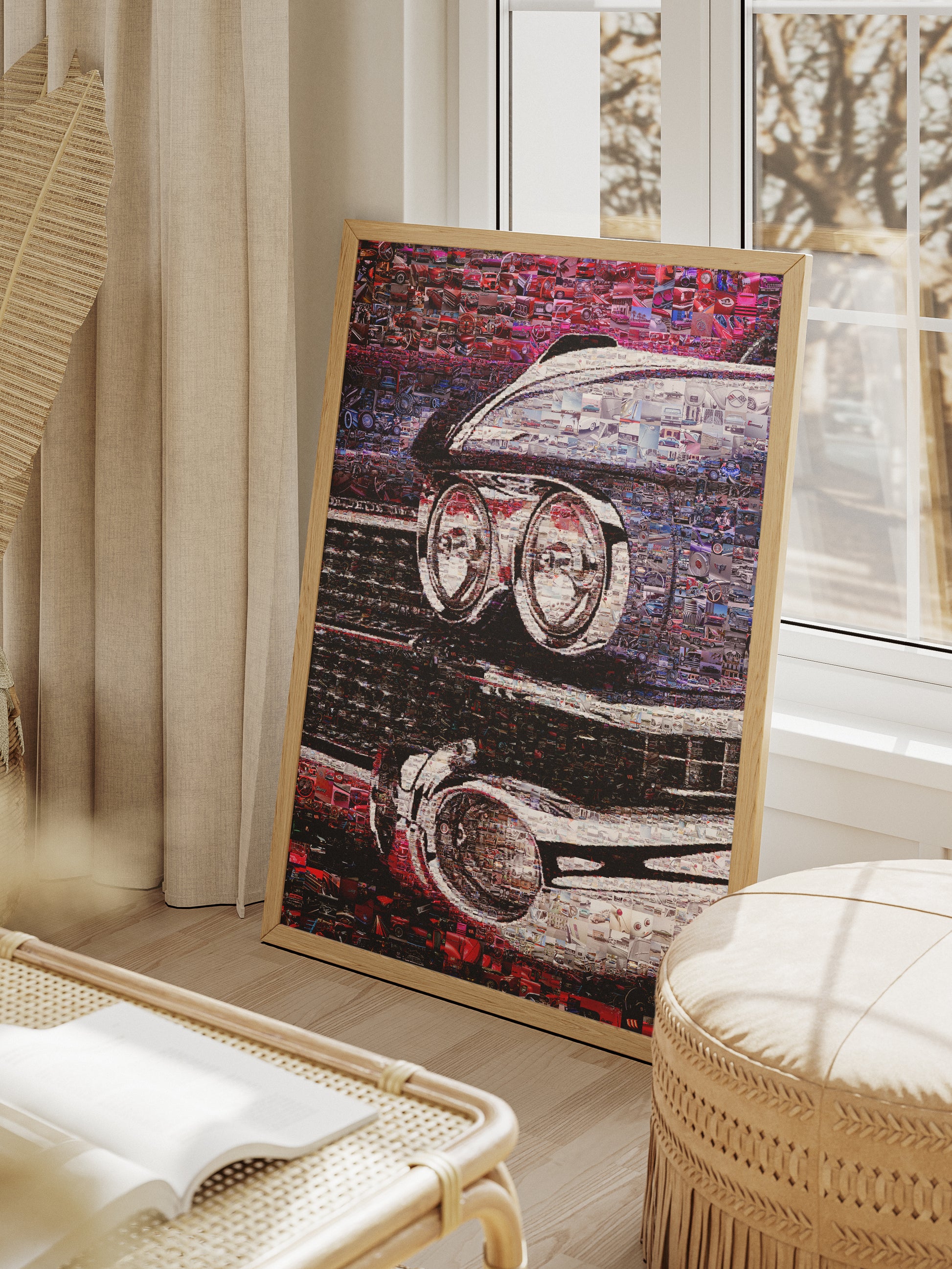 Stunning Car Mosaic Artwork - Unique Wall Decor for Car Enthusiasts and Art Lovers AtelierMosaics