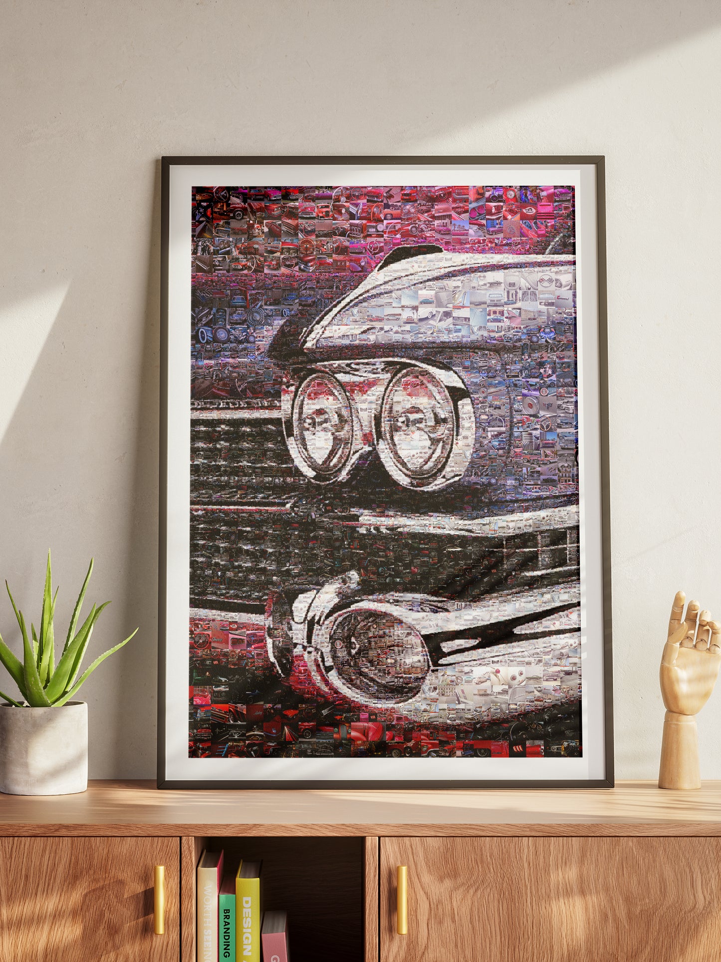 Stunning Car Mosaic Artwork - Unique Wall Decor for Car Enthusiasts and Art Lovers AtelierMosaics