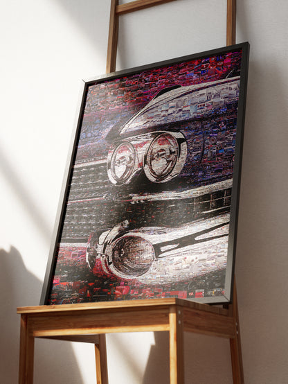 Stunning Car Mosaic Artwork - Unique Wall Decor for Car Enthusiasts and Art Lovers AtelierMosaics