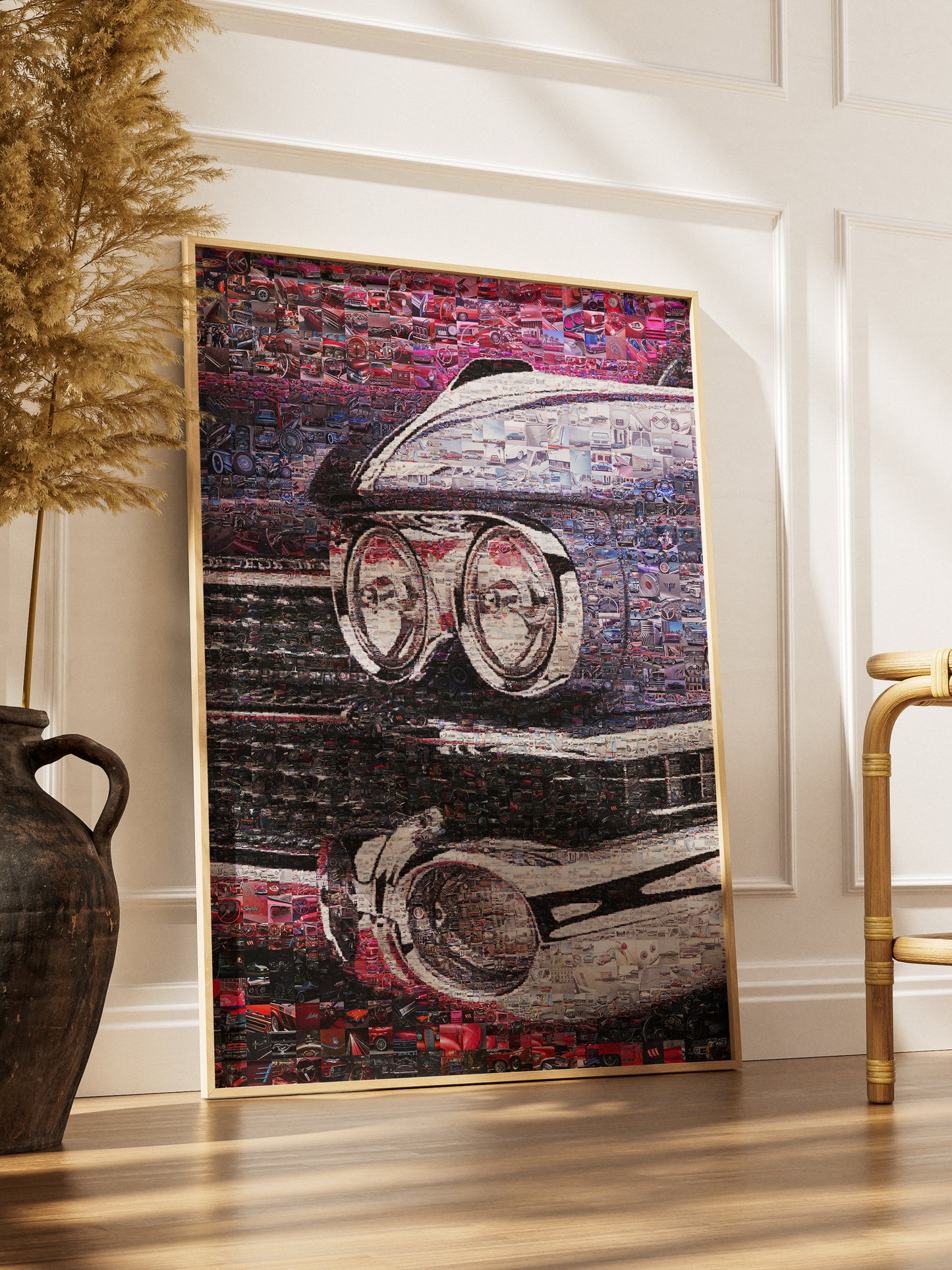 Stunning Car Mosaic Artwork - Unique Wall Decor for Car Enthusiasts and Art Lovers AtelierMosaics