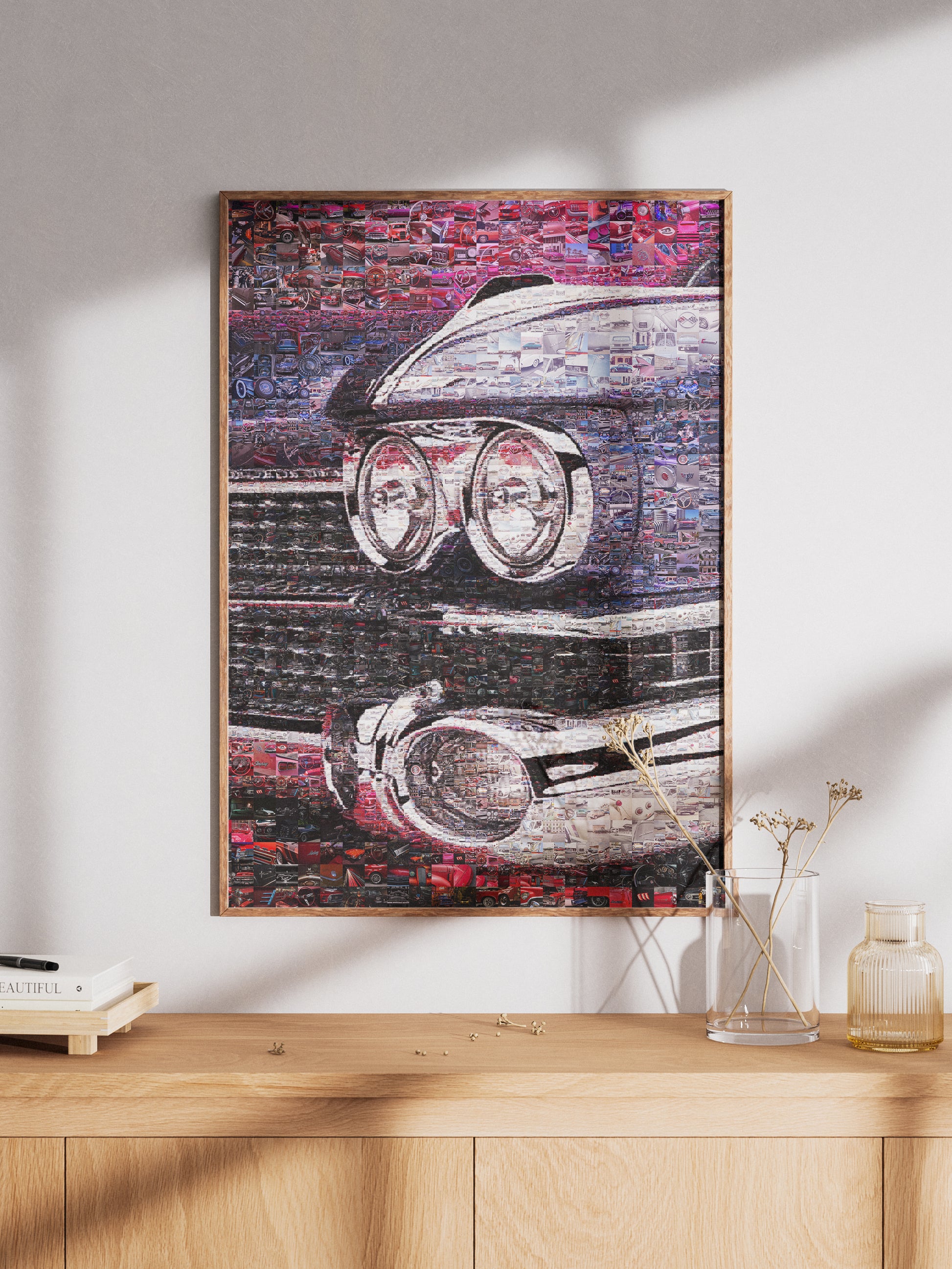 Stunning Car Mosaic Artwork - Unique Wall Decor for Car Enthusiasts and Art Lovers AtelierMosaics