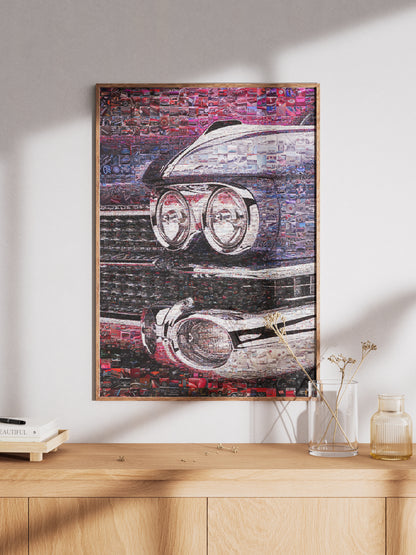 Stunning Car Mosaic Artwork - Unique Wall Decor for Car Enthusiasts and Art Lovers AtelierMosaics