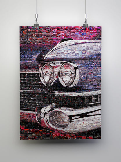 Stunning Car Mosaic Artwork - Unique Wall Decor for Car Enthusiasts and Art Lovers AtelierMosaics