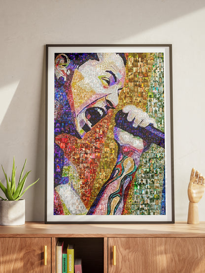 Chester Bennington Mosaic Art - Iconic Linkin Park Tribute Artwork for Music Lovers AtelierMosaics