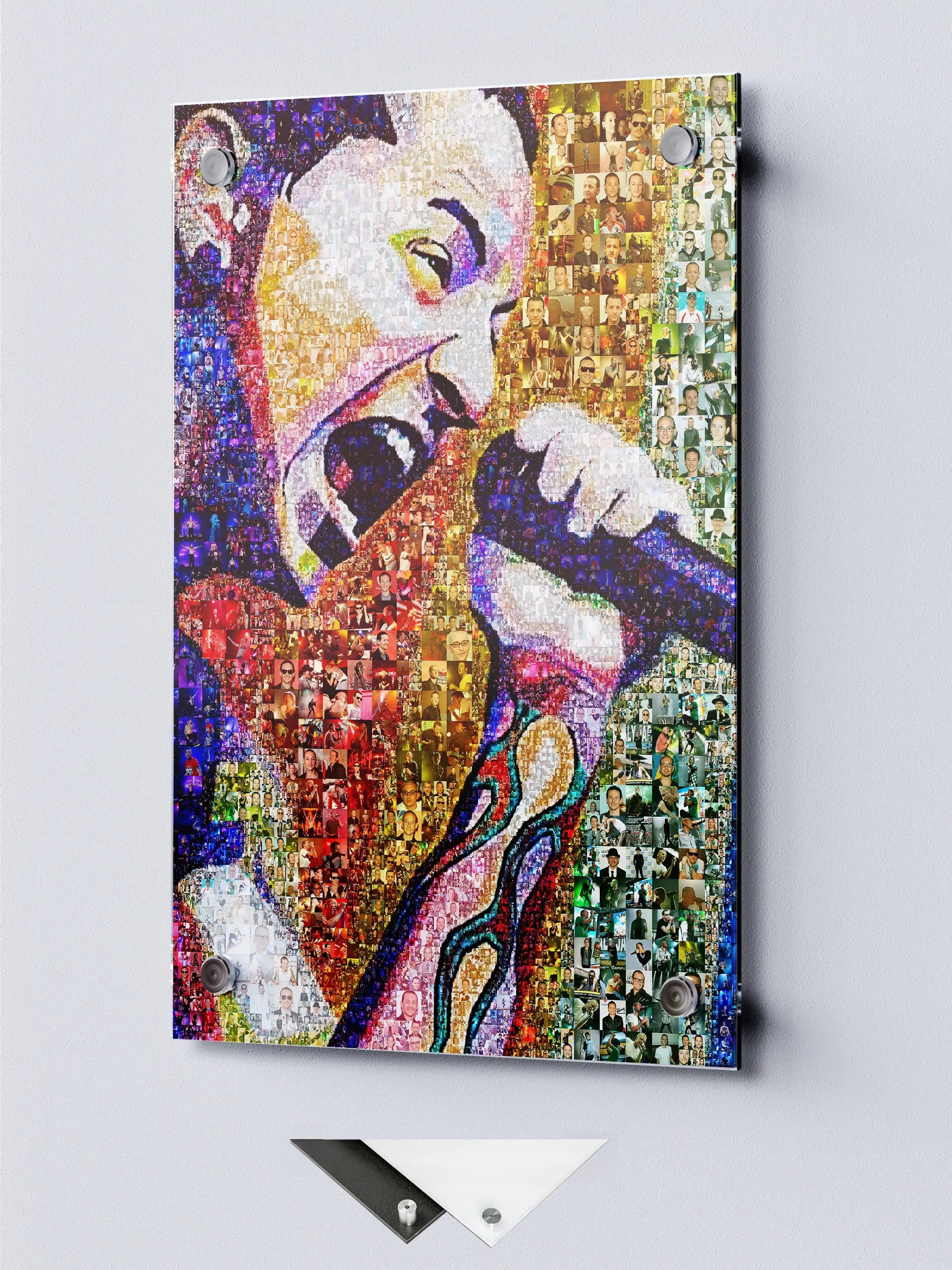 Chester Bennington Mosaic Art - Iconic Linkin Park Tribute Artwork for Music Lovers AtelierMosaics