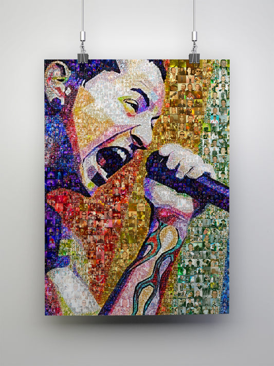 Chester Bennington Mosaic Art - Iconic Linkin Park Tribute Artwork for Music Lovers