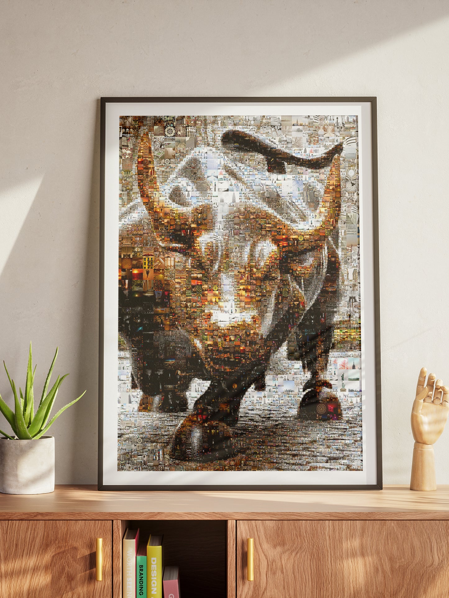 Dynamic Bull Mosaic Art - Captivating Wall Decor for Modern Spaces AtelierMosaics