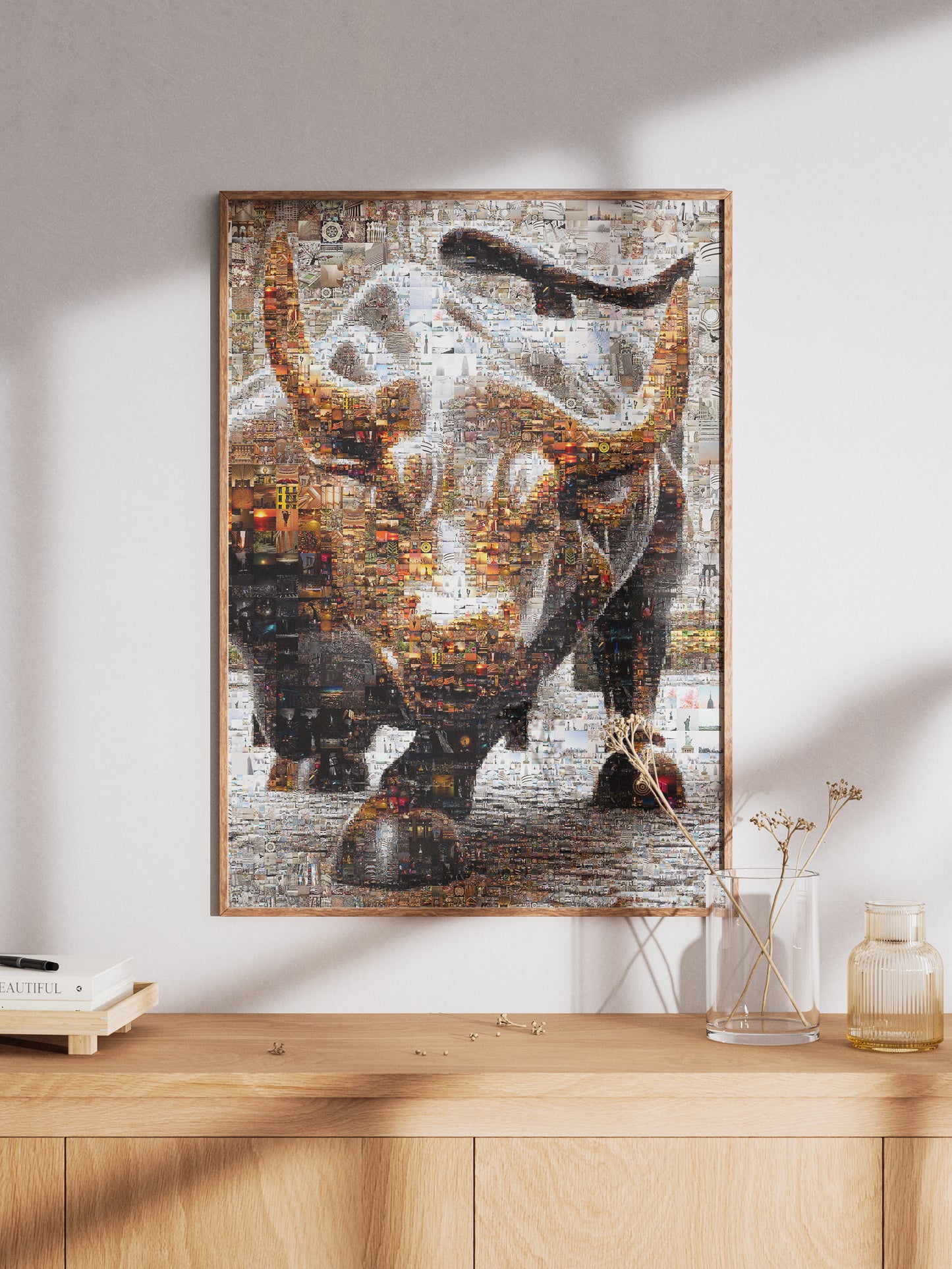 Dynamic Bull Mosaic Art - Captivating Wall Decor for Modern Spaces AtelierMosaics