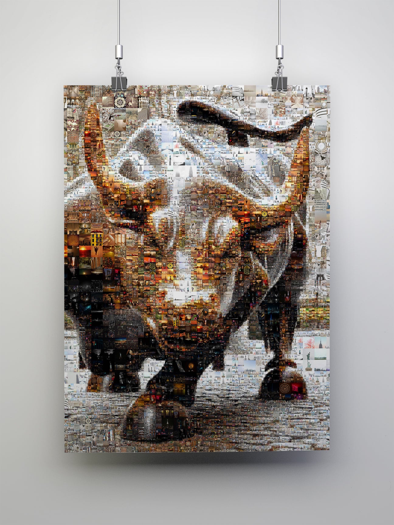 Dynamic Bull Mosaic Art - Captivating Wall Decor for Modern Spaces AtelierMosaics