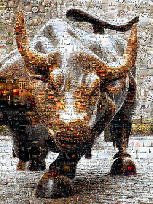 Dynamic Bull Mosaic Art - Captivating Wall Decor for Modern Spaces AtelierMosaics