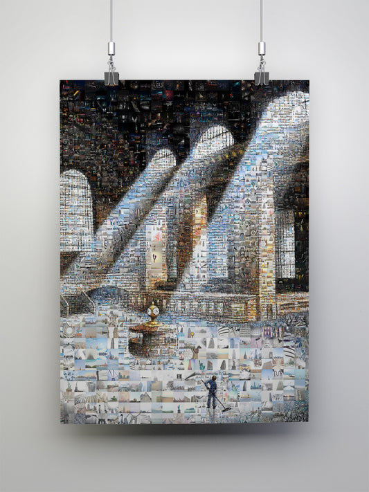 Stunning Mosaic Artwork: A Captivating Blend of Light and Perspective for Modern Home Decor
