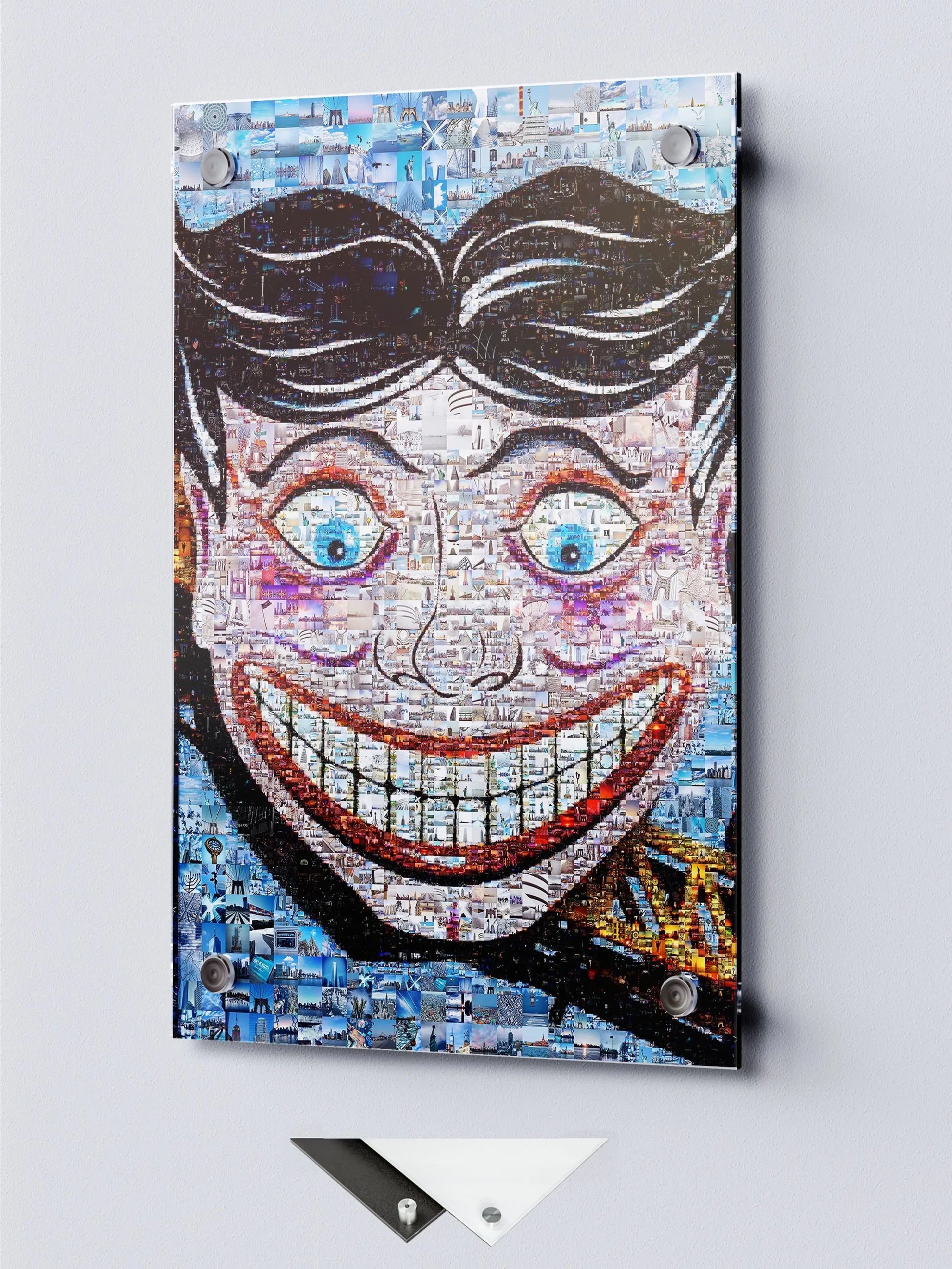 Stunning Blue Mosaic Artwork Featuring Iconic Landmarks – Perfect for Home Decor AtelierMosaics