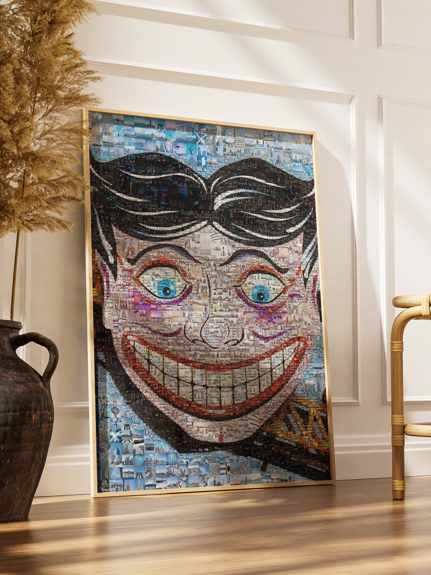 Stunning Blue Mosaic Artwork Featuring Iconic Landmarks – Perfect for Home Decor AtelierMosaics