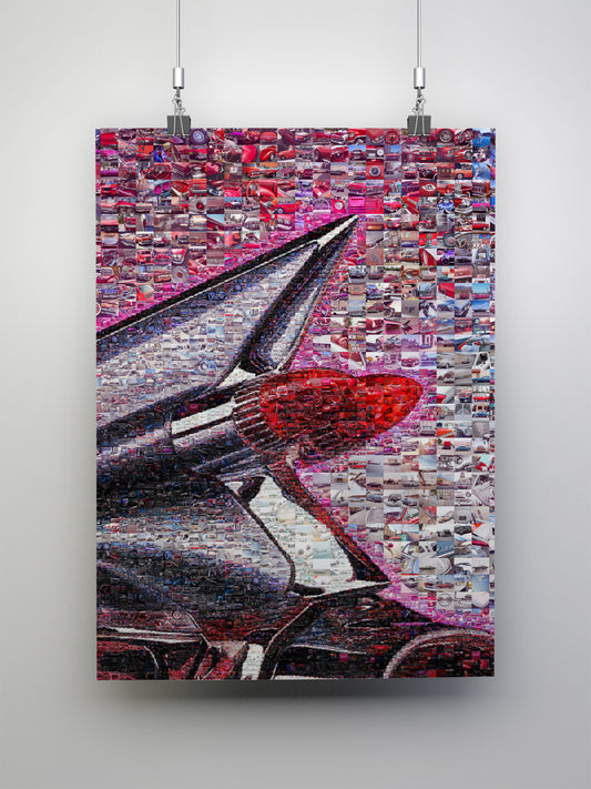 Stunning Retro Car Mosaic Art - Unique Vintage Automotive Wall Decor AtelierMosaics