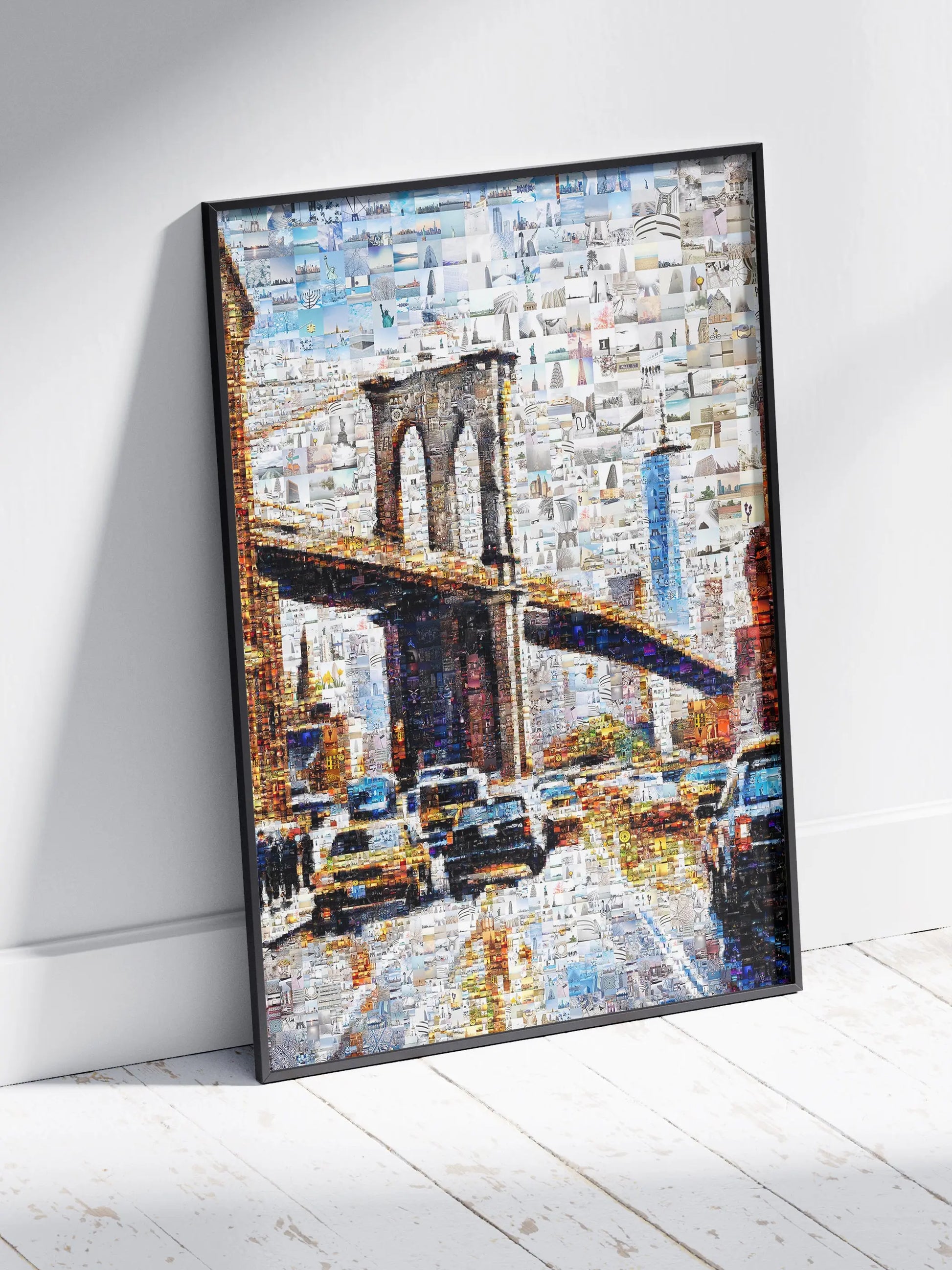 Stunning Mosaic Artwork of Brooklyn Bridge - Unique Urban Art for Home or Office Decor AtelierMosaics