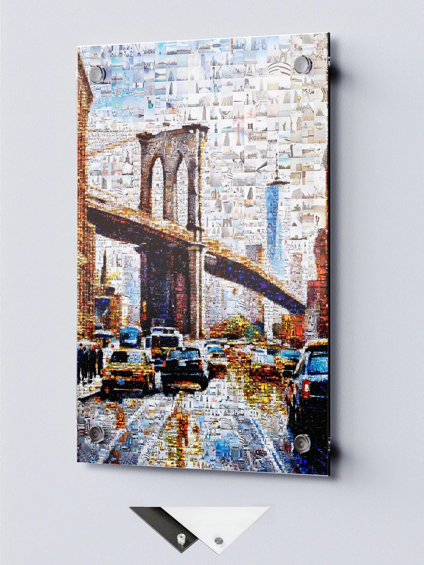Stunning Mosaic Artwork of Brooklyn Bridge - Unique Urban Art for Home or Office Decor AtelierMosaics