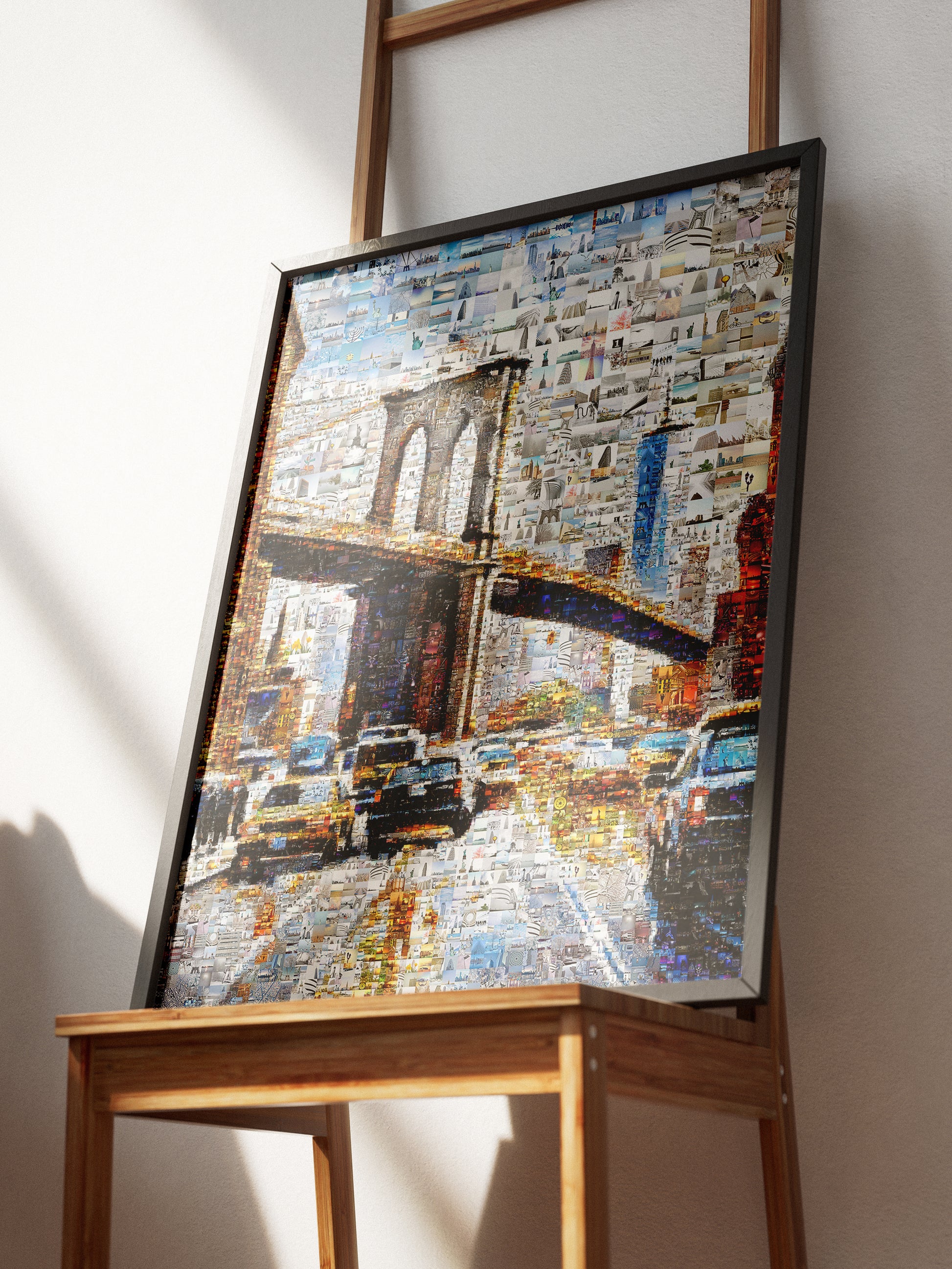Stunning Mosaic Artwork of Brooklyn Bridge - Unique Urban Art for Home or Office Decor AtelierMosaics