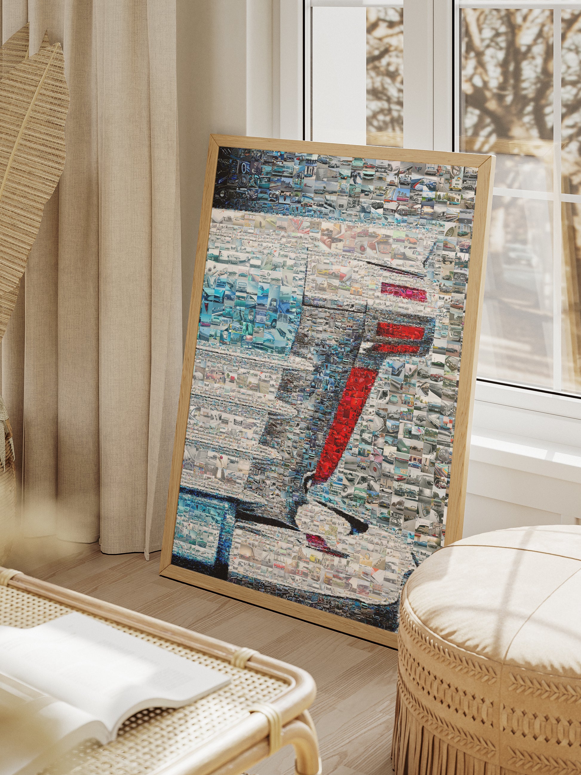 Stunning Automotive Mosaic Art - Unique Car-Themed Wall Decor for Enthusiasts & Collectors AtelierMosaics