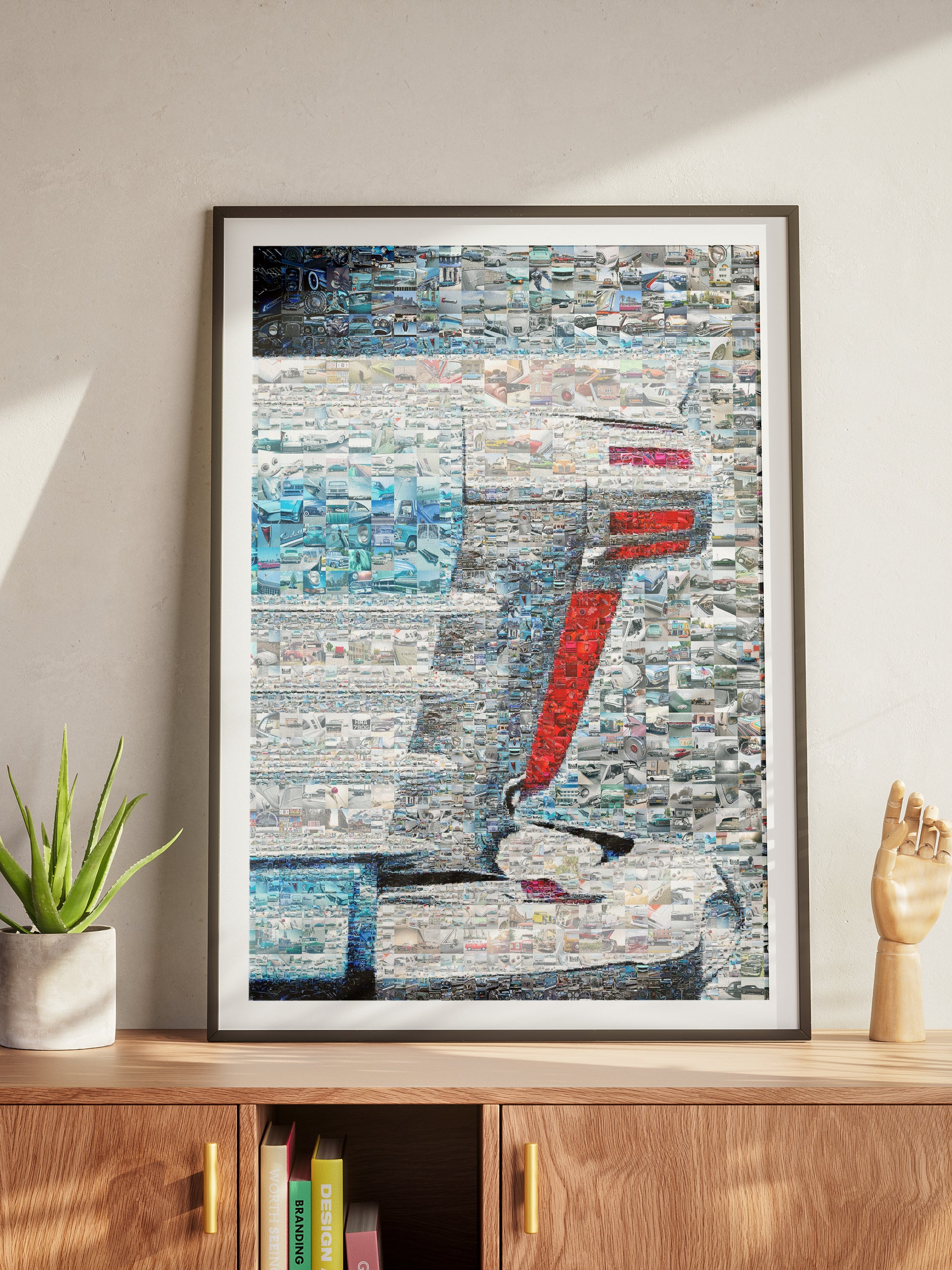 Stunning Automotive Mosaic Art - Unique Car-Themed Wall Decor for Enthusiasts & Collectors AtelierMosaics