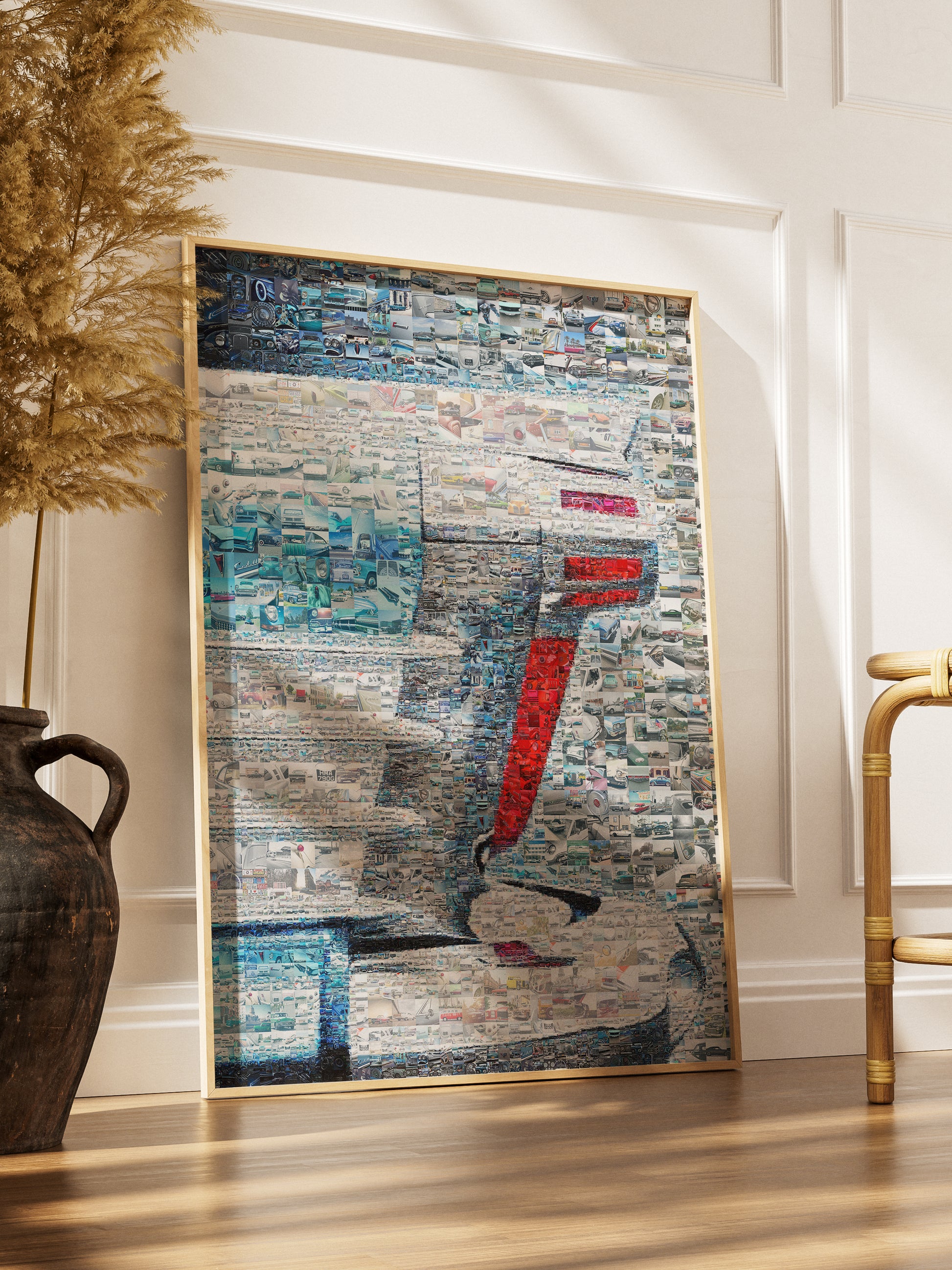 Stunning Automotive Mosaic Art - Unique Car-Themed Wall Decor for Enthusiasts & Collectors AtelierMosaics