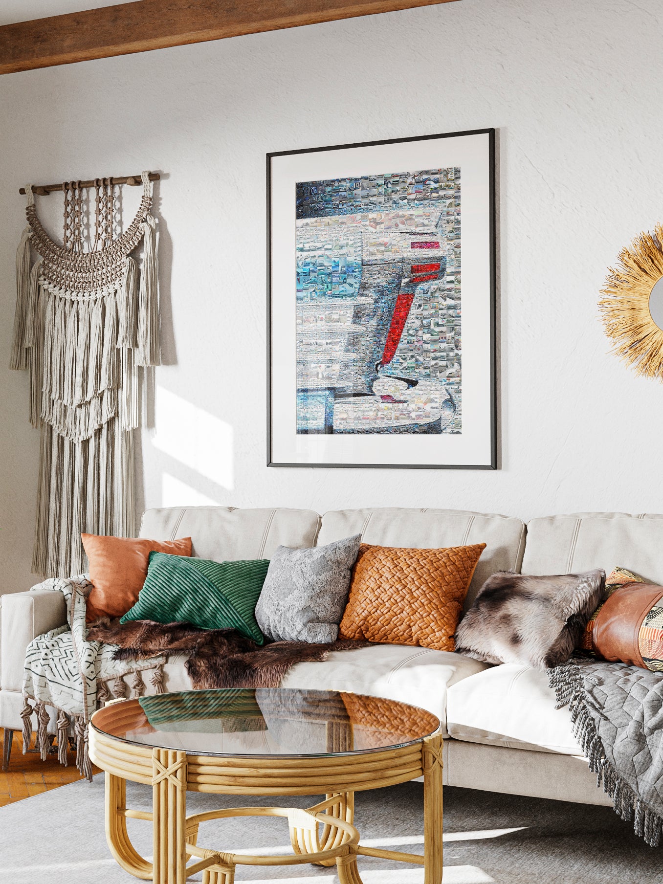 Stunning Automotive Mosaic Art - Unique Car-Themed Wall Decor for Enthusiasts & Collectors AtelierMosaics