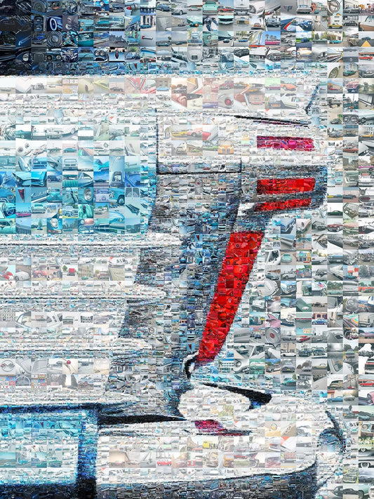 Stunning Automotive Mosaic Art - Unique Car-Themed Wall Decor for Enthusiasts & Collectors AtelierMosaics