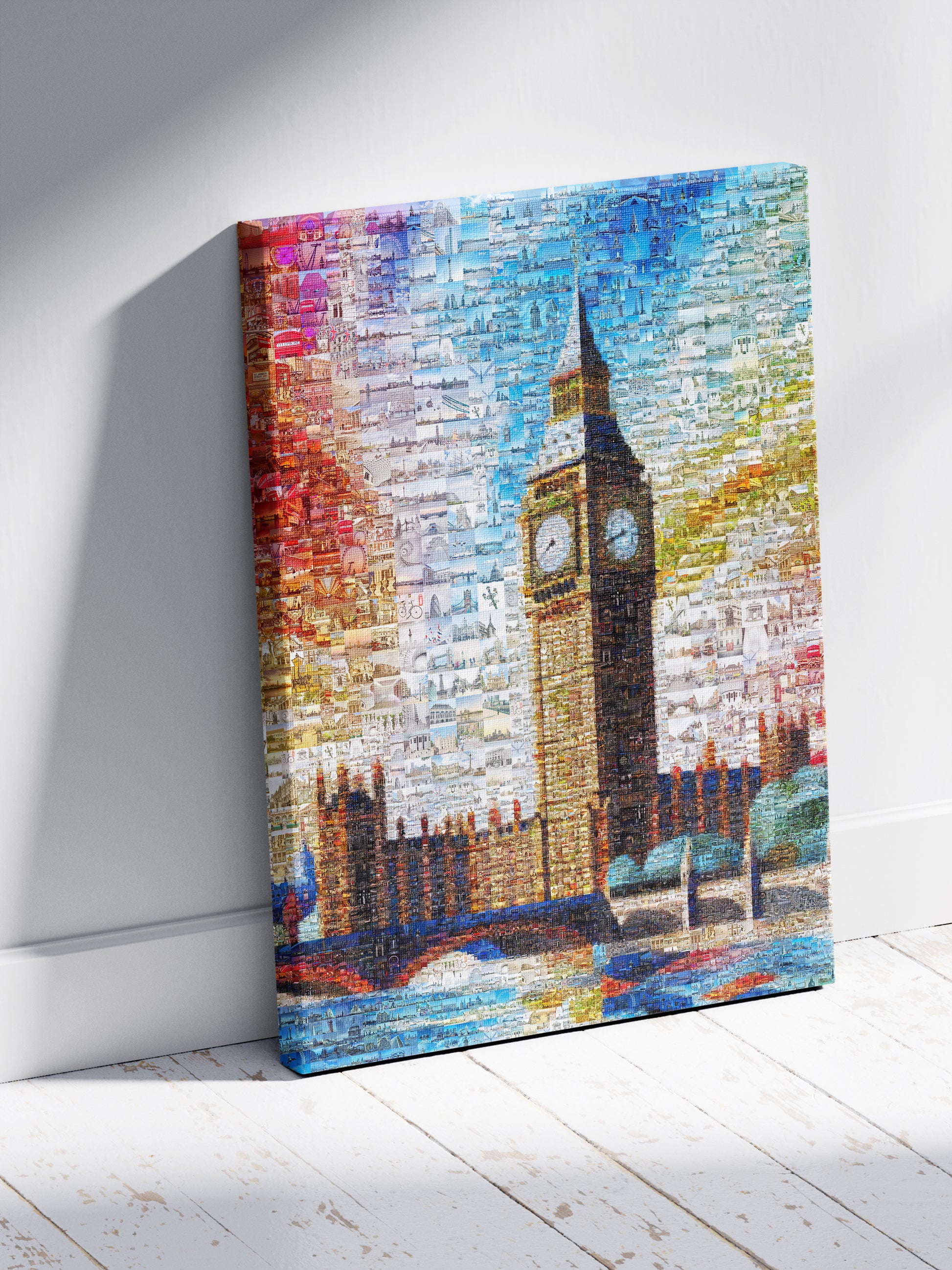 Stunning London Mosaic Artwork Featuring Iconic Big Ben - Perfect Wall Decor for Home or Office AtelierMosaics