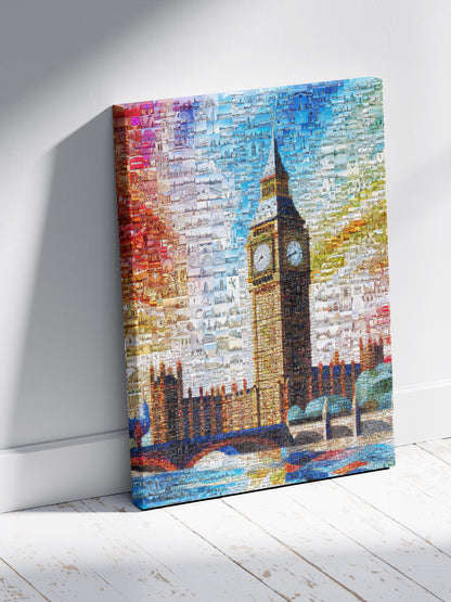 Stunning London Mosaic Artwork Featuring Iconic Big Ben - Perfect Wall Decor for Home or Office AtelierMosaics