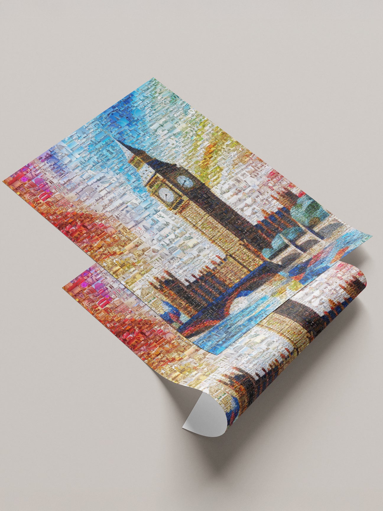 Stunning London Mosaic Artwork Featuring Iconic Big Ben - Perfect Wall Decor for Home or Office AtelierMosaics