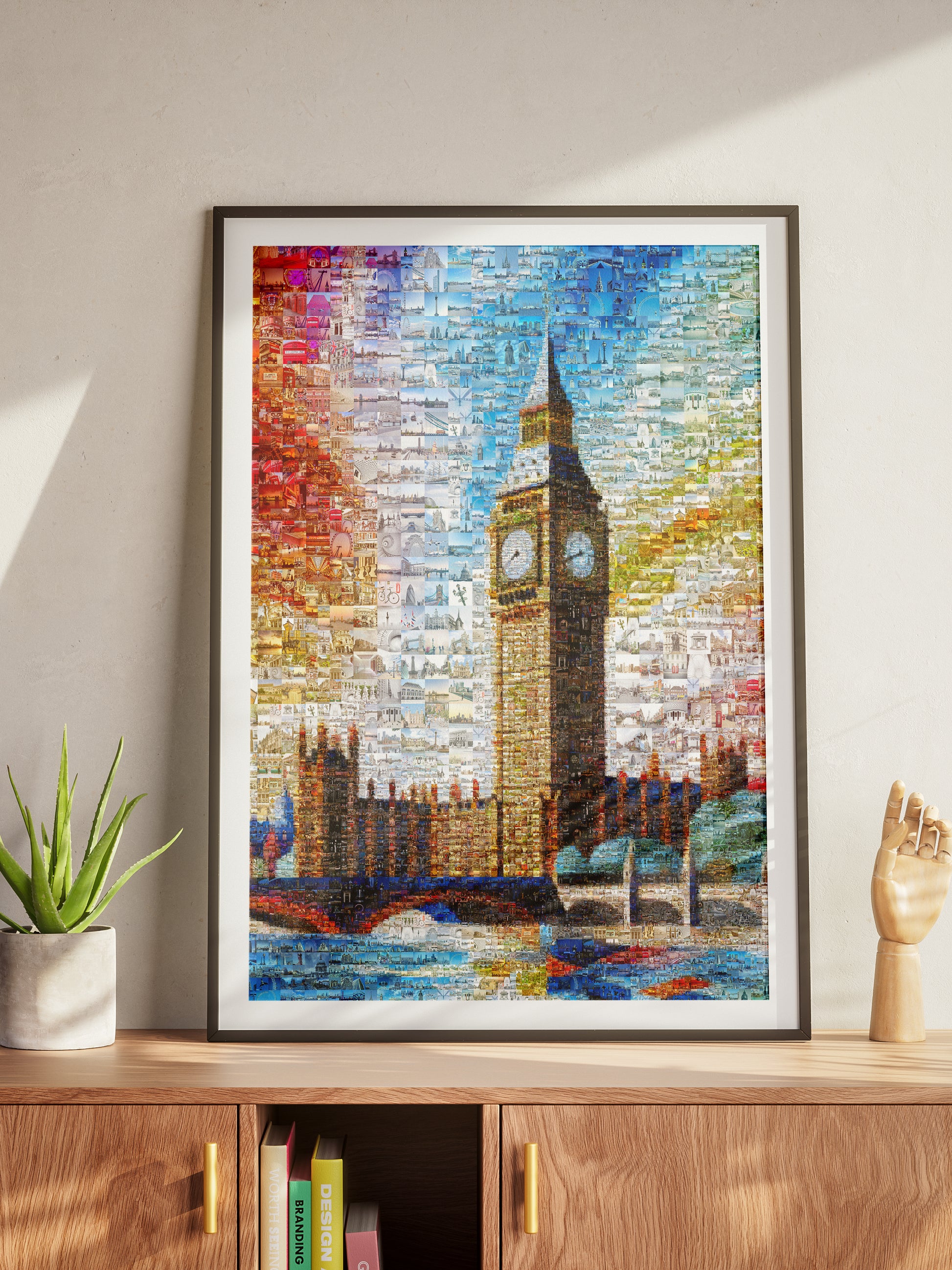 Stunning London Mosaic Artwork Featuring Iconic Big Ben - Perfect Wall Decor for Home or Office AtelierMosaics