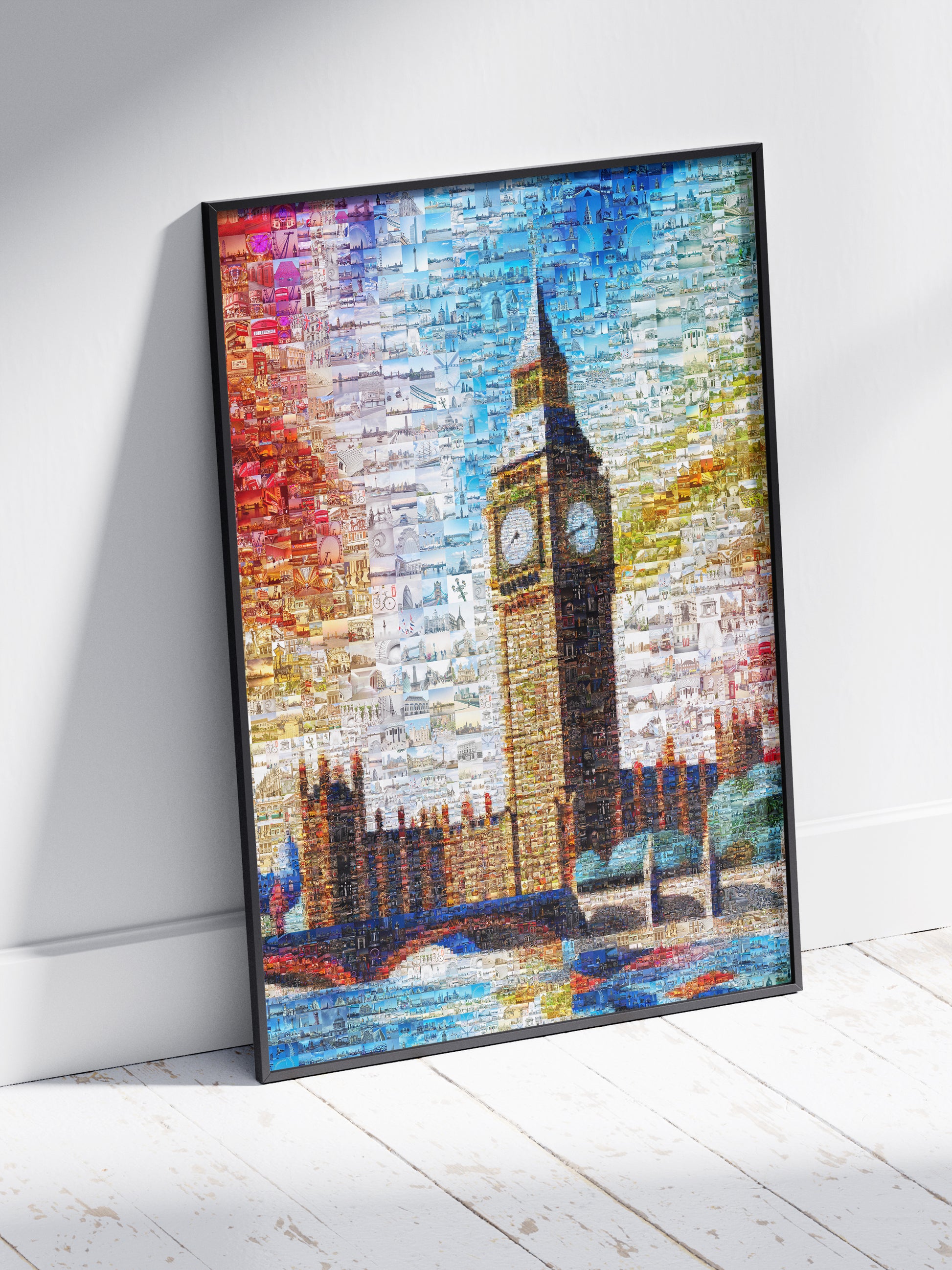 Stunning London Mosaic Artwork Featuring Iconic Big Ben - Perfect Wall Decor for Home or Office AtelierMosaics