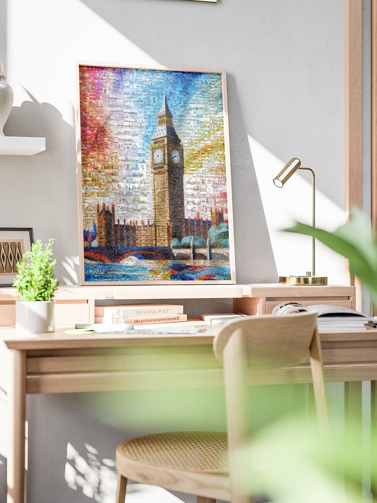 Stunning London Mosaic Artwork Featuring Iconic Big Ben - Perfect Wall Decor for Home or Office AtelierMosaics