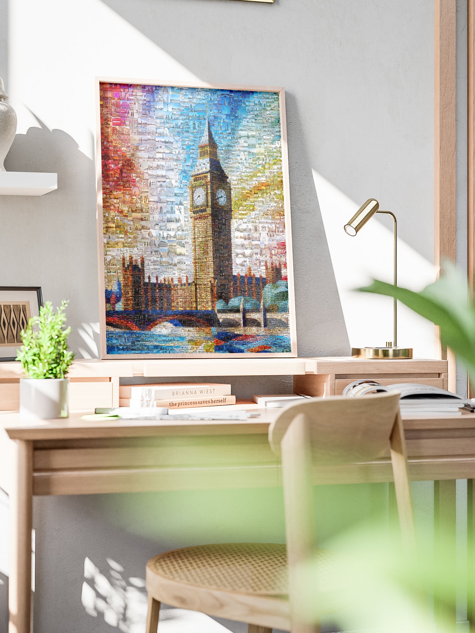 Stunning London Mosaic Artwork Featuring Iconic Big Ben - Perfect Wall Decor for Home or Office AtelierMosaics
