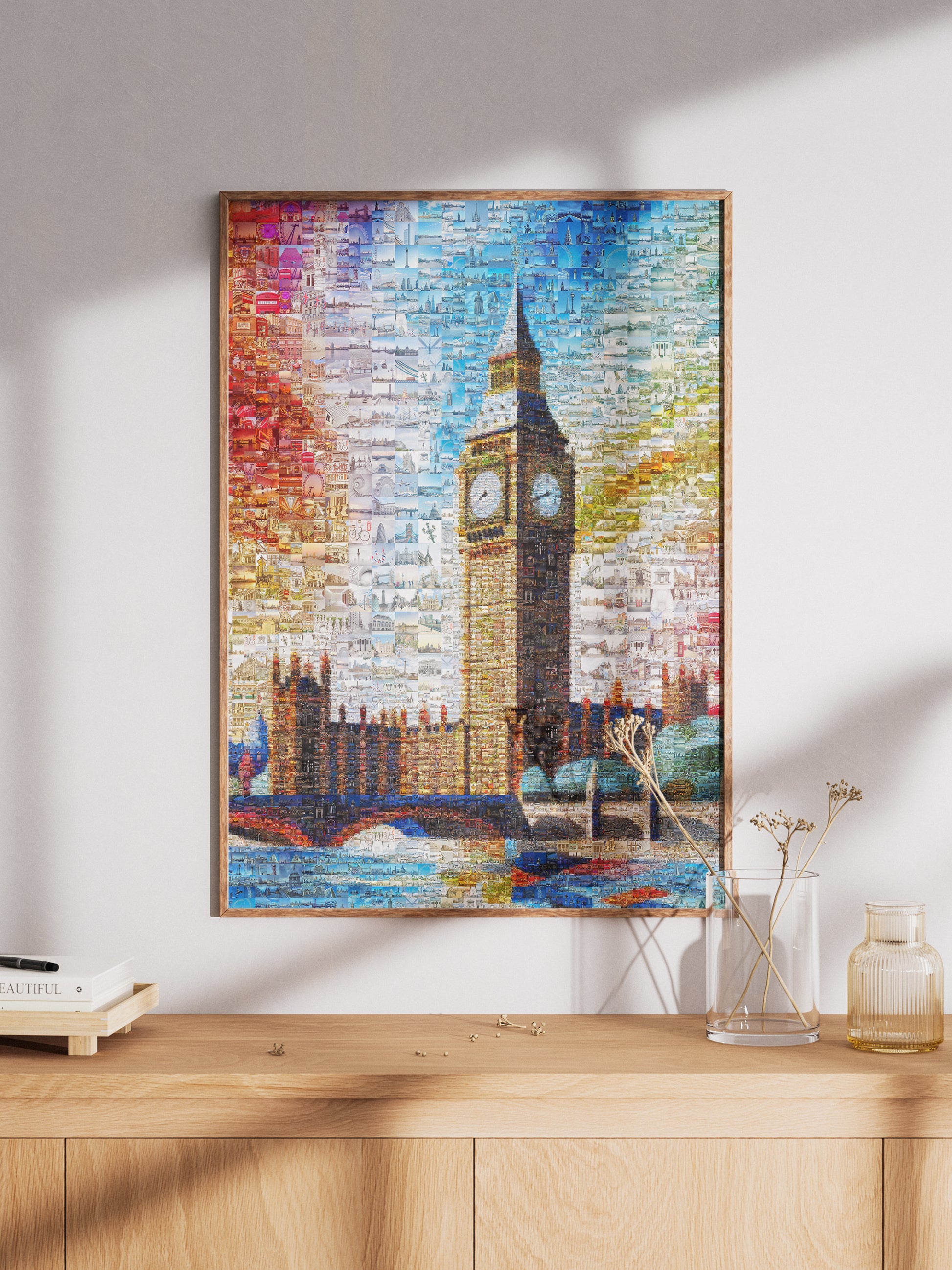 Stunning London Mosaic Artwork Featuring Iconic Big Ben - Perfect Wall Decor for Home or Office AtelierMosaics