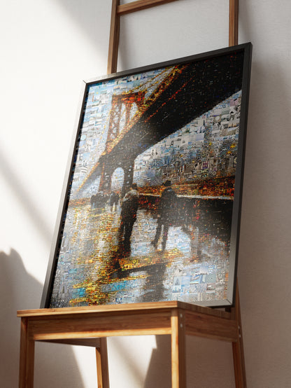 Stunning Brooklyn Bridge Mosaic Art - Unique Wall Decor for Modern Spaces