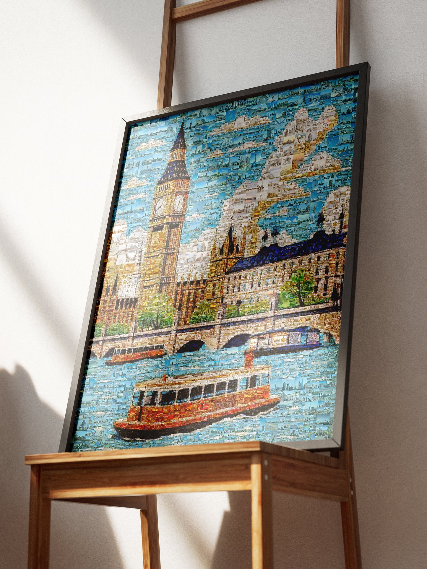 Stunning London Mosaic Art: Big Ben & Thames River - Unique Wall Decor for Home & Office AtelierMosaics