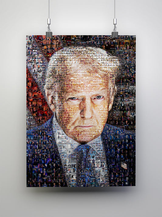 Stunning Mosaic Portrait of Donald Trump - Unique Art Piece Capturing Iconic Moments AtelierMosaics