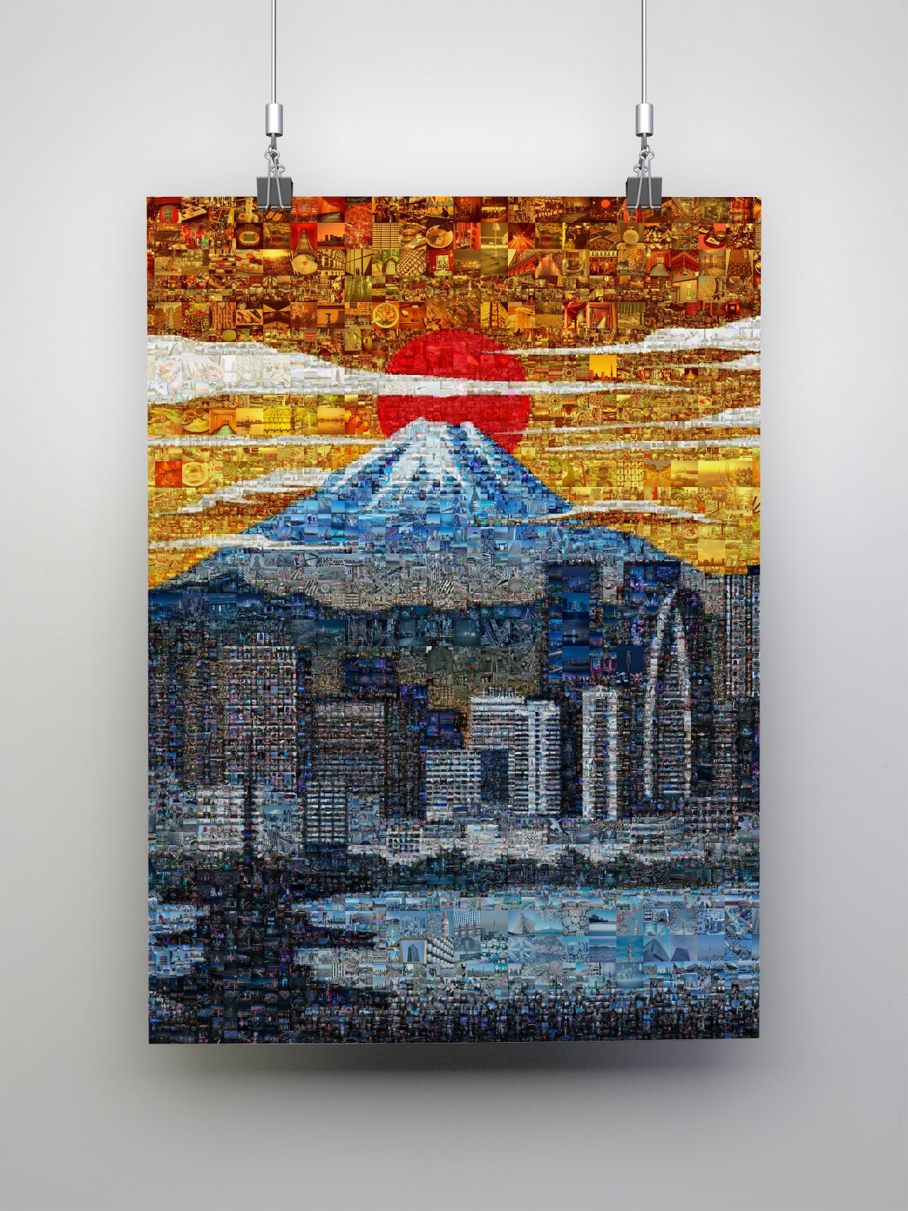 Tokyo Mosaic Art — Mount Fuji and City Skyline at Sunrise AtelierMosaics