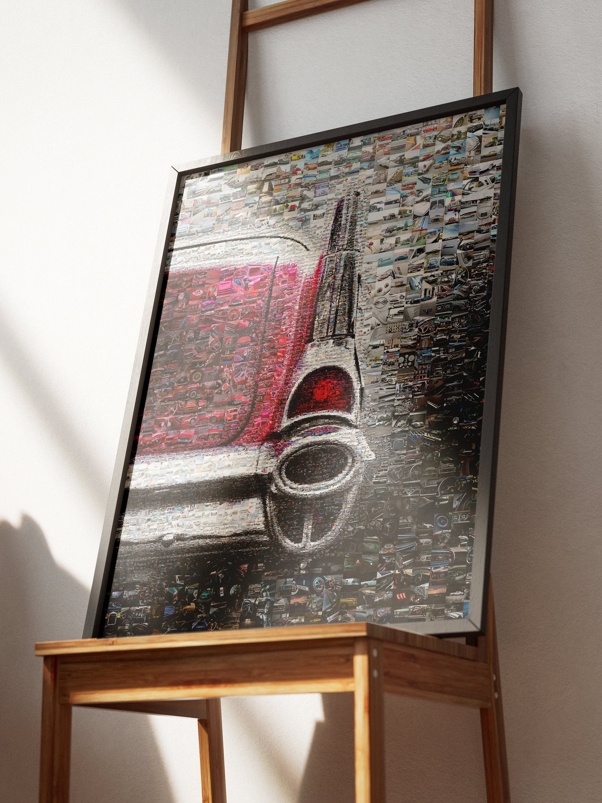 Stunning Mosaic Artwork of Classic Cars - Unique Home Decor Piece for Auto Enthusiasts AtelierMosaics