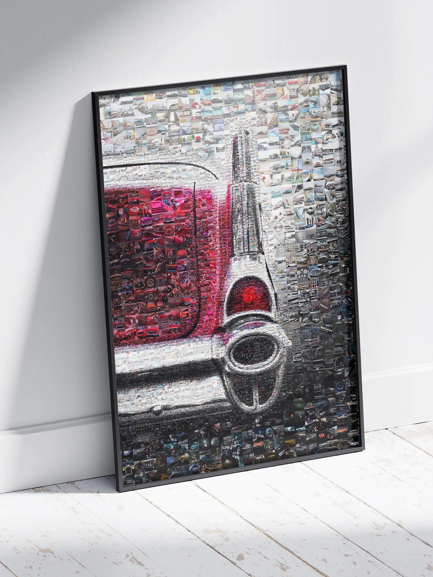 Stunning Mosaic Artwork of Classic Cars - Unique Home Decor Piece for Auto Enthusiasts AtelierMosaics