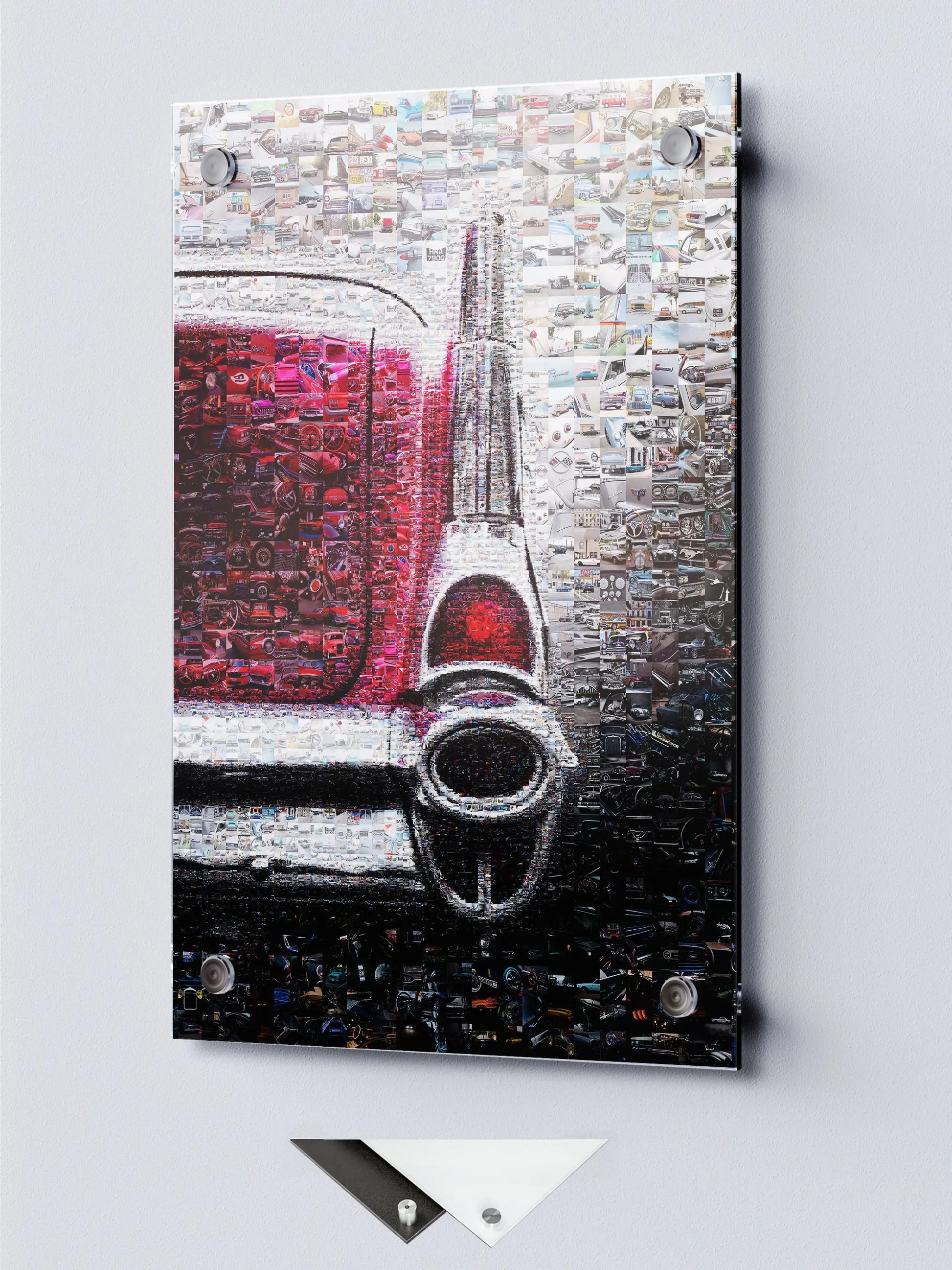 Stunning Mosaic Artwork of Classic Cars - Unique Home Decor Piece for Auto Enthusiasts AtelierMosaics